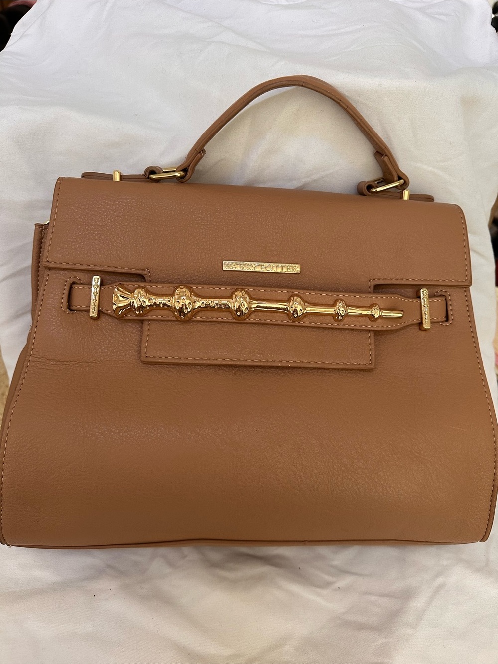 Exclusive Harry Potter 
Satchel Top-Handle Bag with Gold Accent elder wand